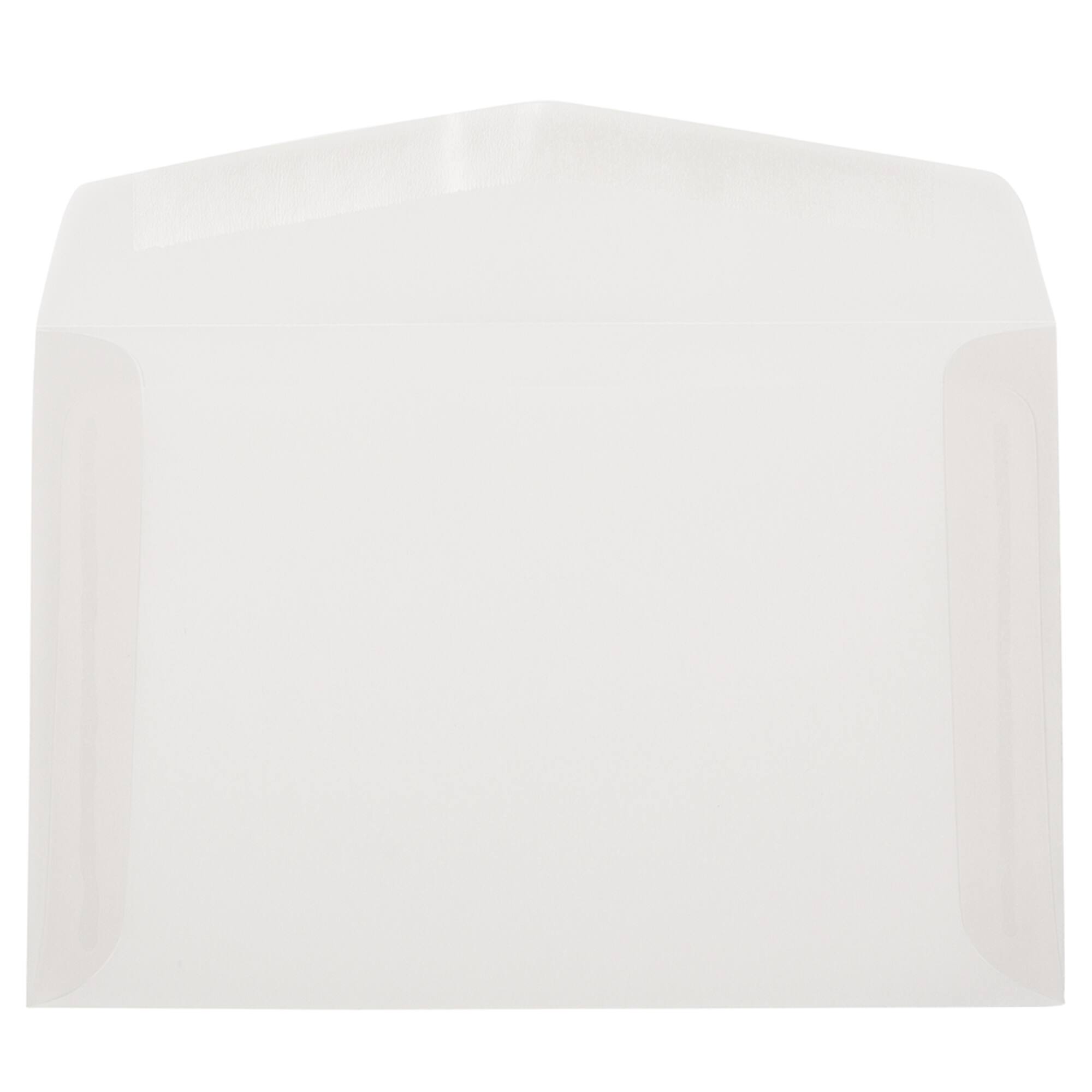 JAM Paper 6" x 9" Translucent Clear Vellum Envelopes, 25ct.
